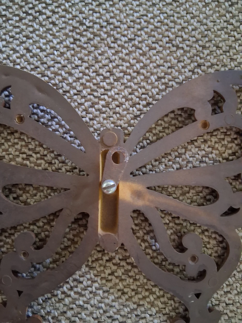 Vintage Homco Faux Wicker Butterfly Wall Hanging